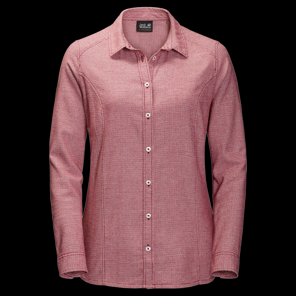 MANITOULIN ISLAND SHIRT - garnet red checks - L