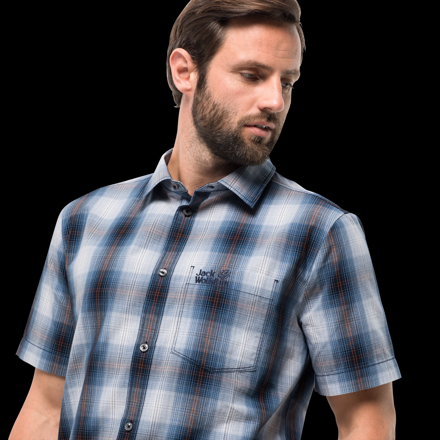 HOT CHILI SHIRT M - night blue checks - M
