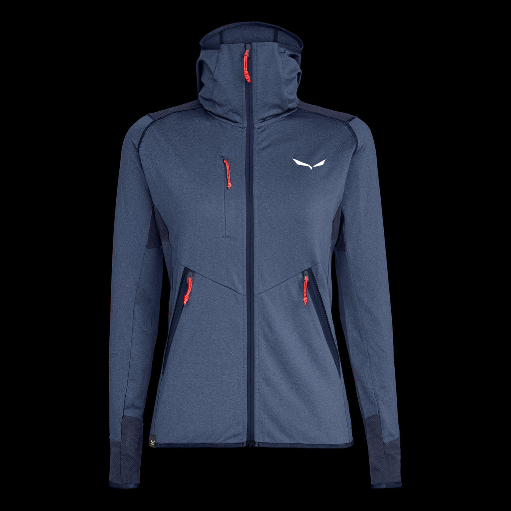 Agner Hybrid PL/DST w FZ Hoody - navy blazer melange - 34 Damen