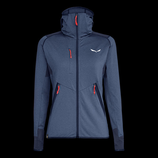 Agner Hybrid PL/DST w FZ Hoody - navy blazer melange - 34 Damen