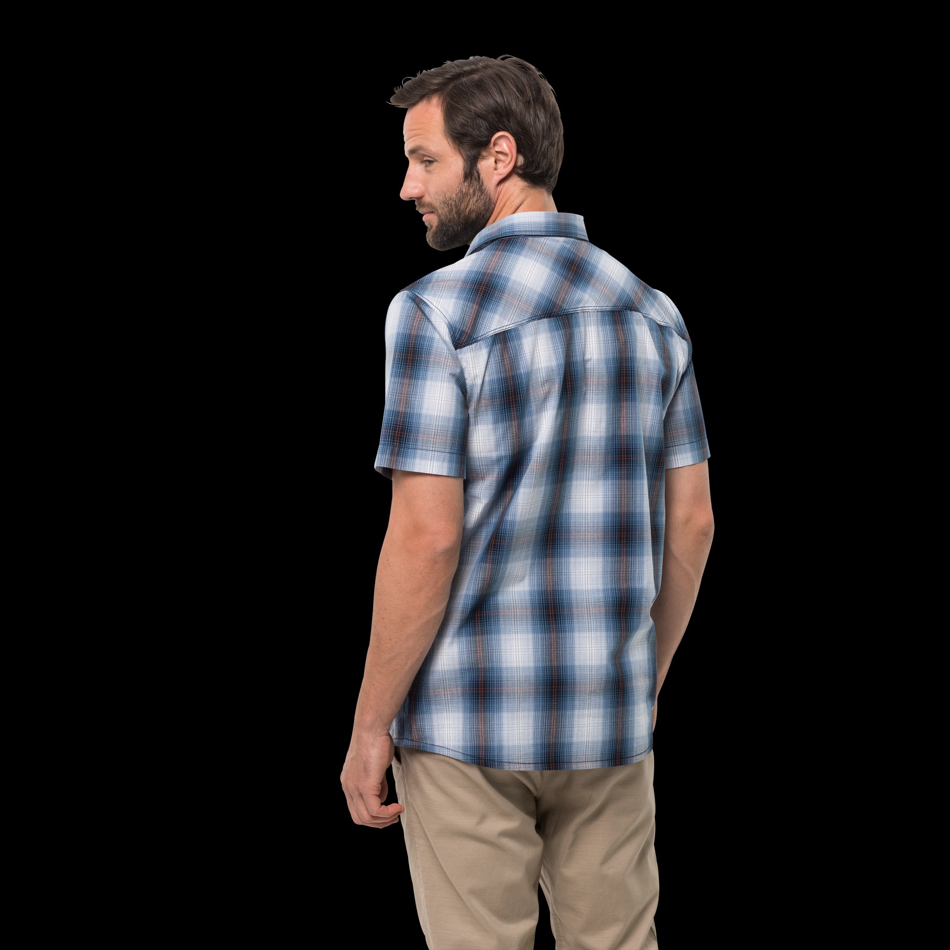HOT CHILI SHIRT M - night blue checks - M