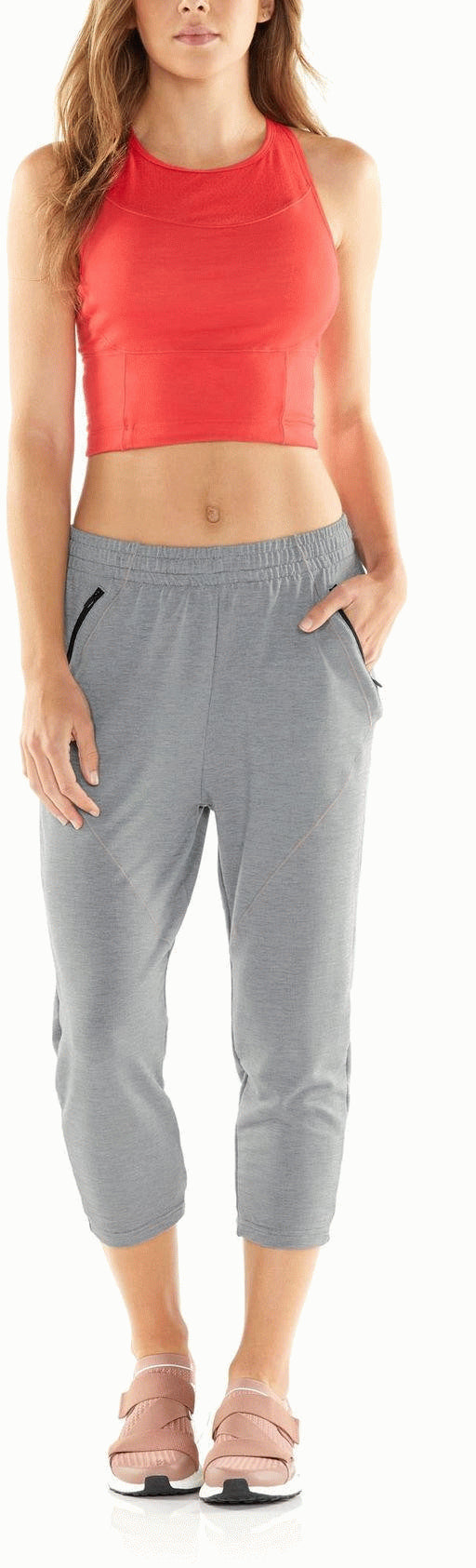 Momentum 3Q Pants Ws - fossil-snow hthr - XS