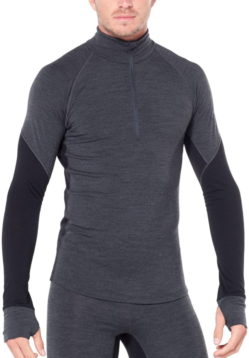 260 Zone LS Half Zip M - jet hthr/black - XXL