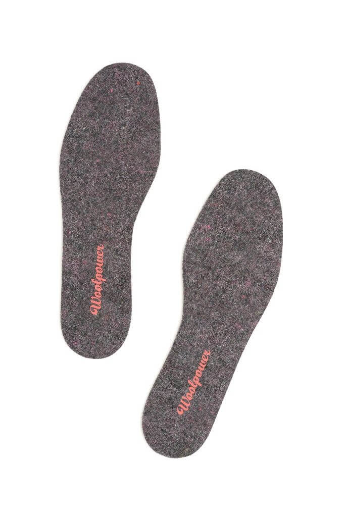 Kids Felt Insoles - recycle grey - 24-25
