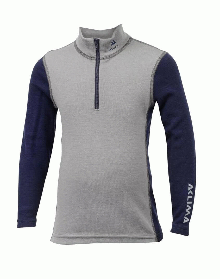 WW Mock Neck Zip Children - frost grey/peacoat - 100