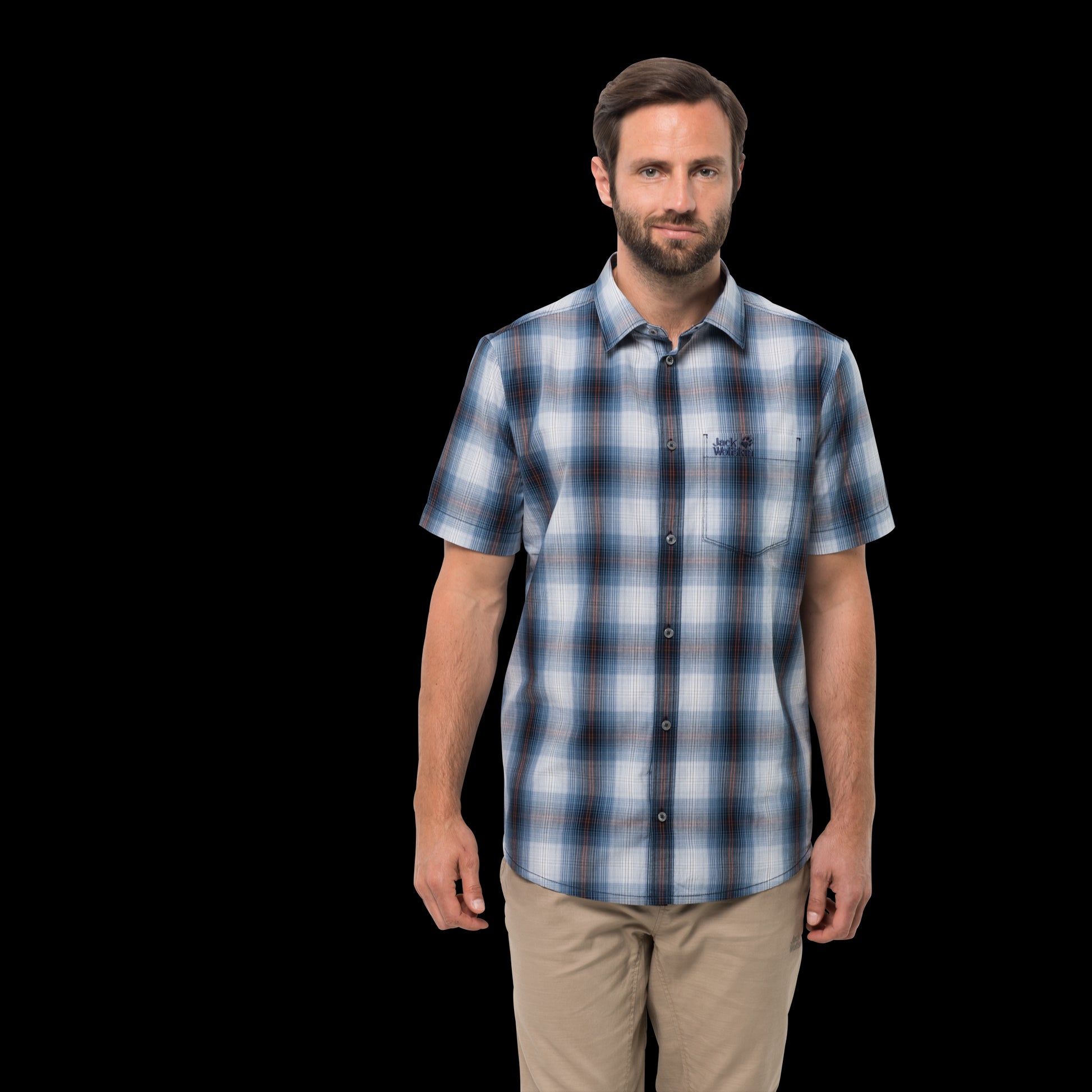 HOT CHILI SHIRT M - night blue checks - M