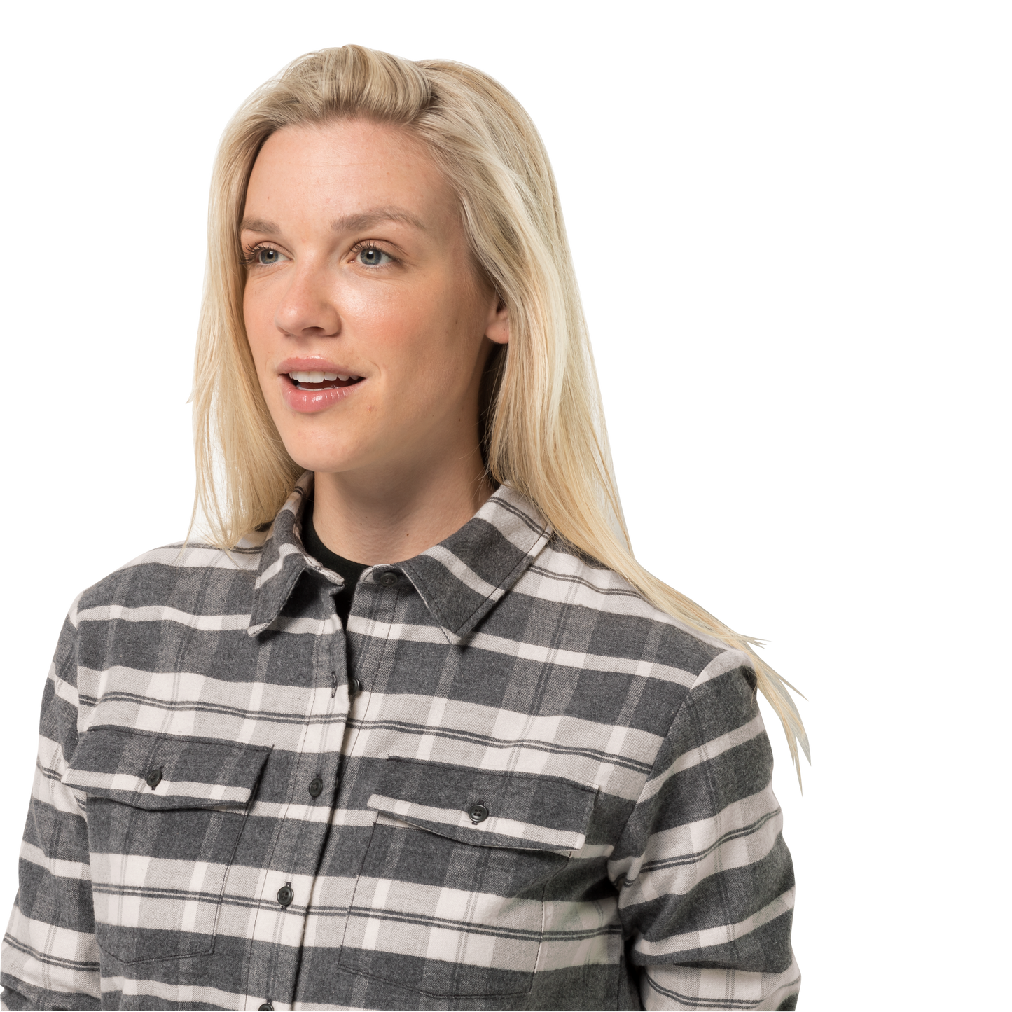 NATURE TIME SHIRT W - phantom checks - L