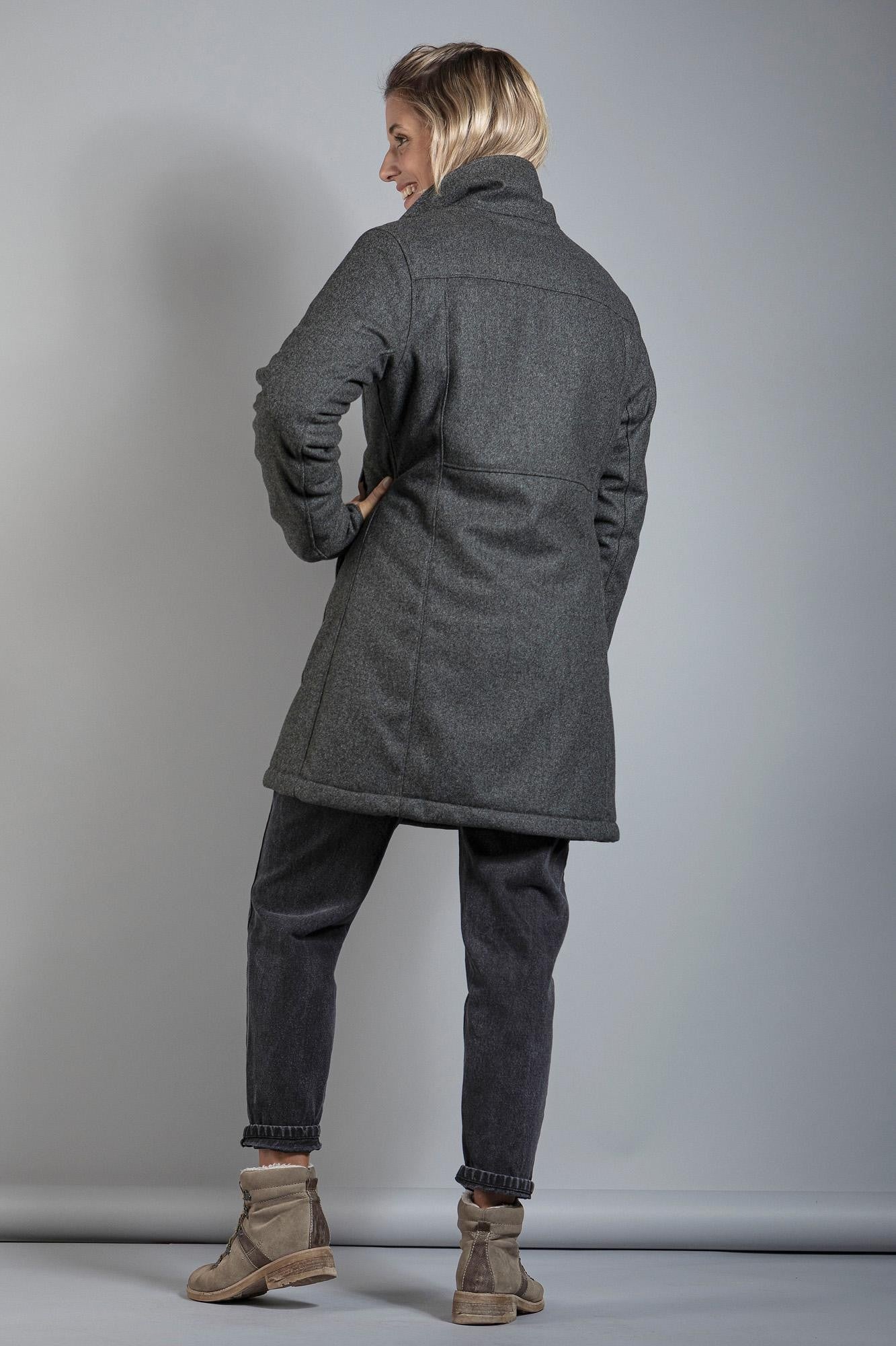 Vejr W's Coat - Pebble Grey - 34 Damen