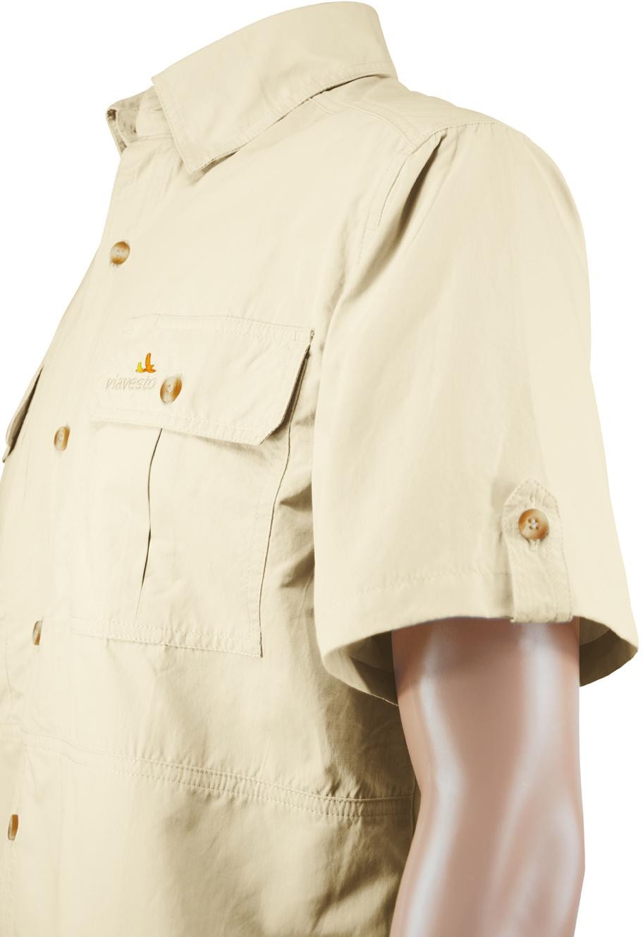 Eanes Herrenhemd Kurzarm - Sand - 46 Herren