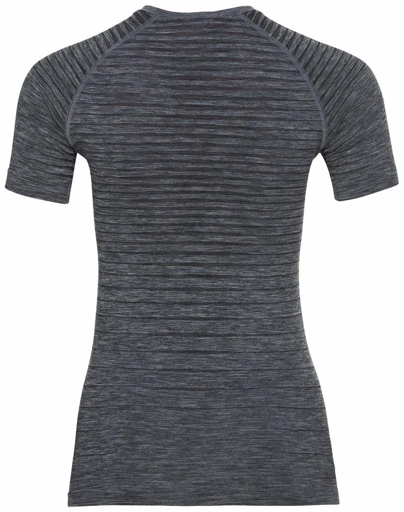 Slim Crew Neck S/S - grey melange - XS