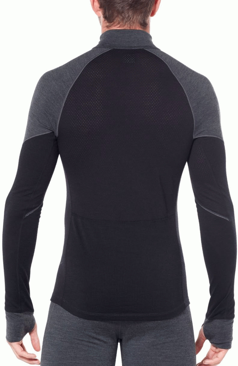 260 Zone LS Half Zip M - jet hthr/black - XXL