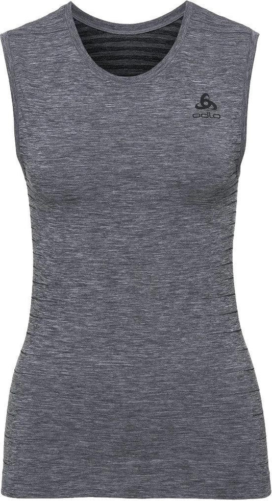Slim Crew Neck Singlet - grey melange - S