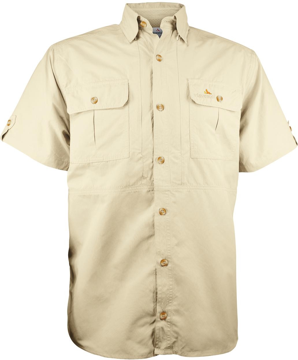 Eanes Herrenhemd Kurzarm - Sand - 46 Herren