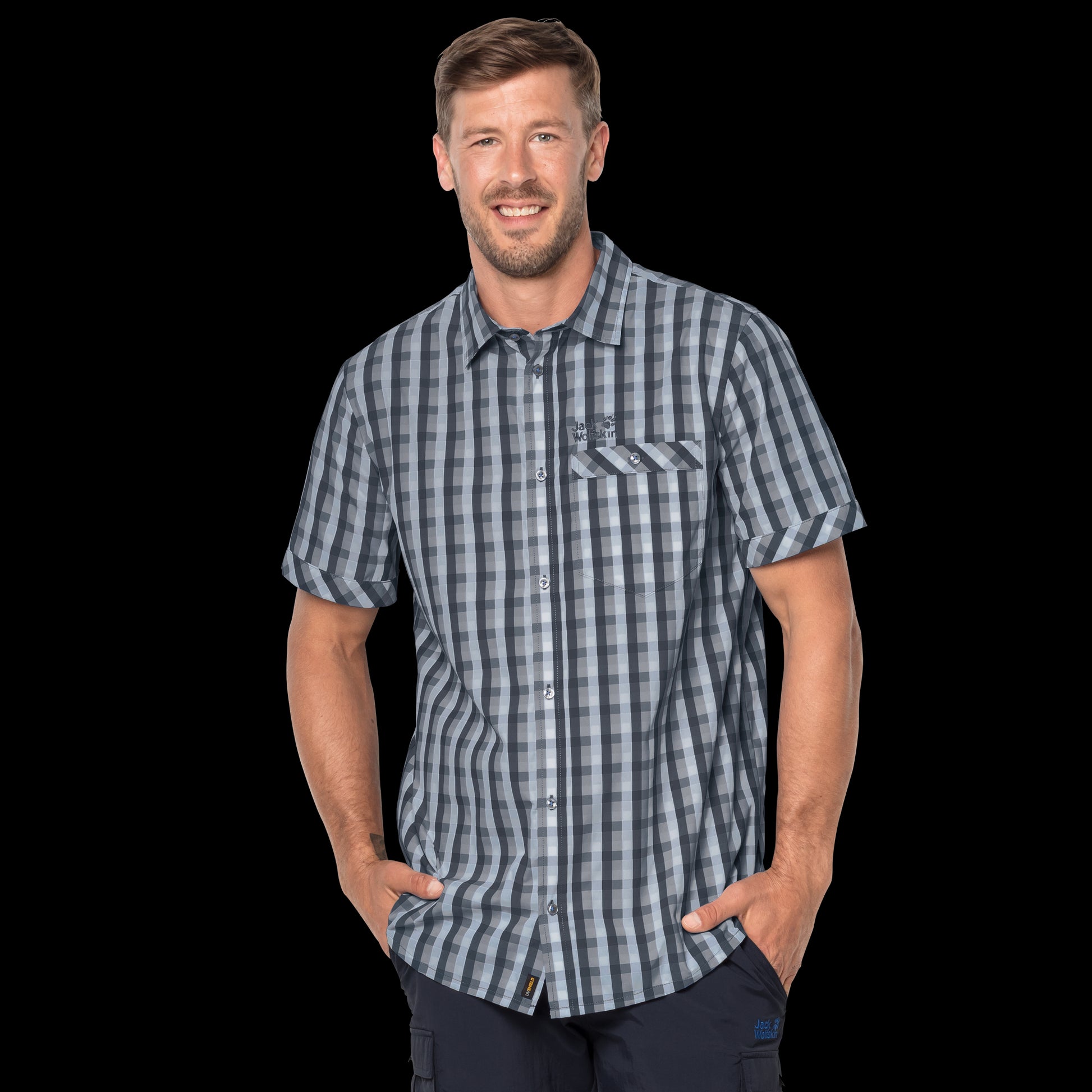 NAPO RIVER SHIRT - pebble grey checks - XXL