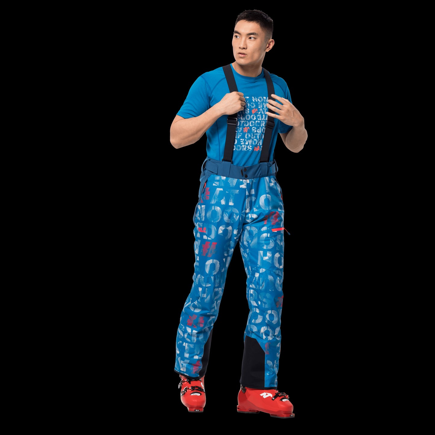 BIG SNOW PANTS M - blue pacific all over - 46