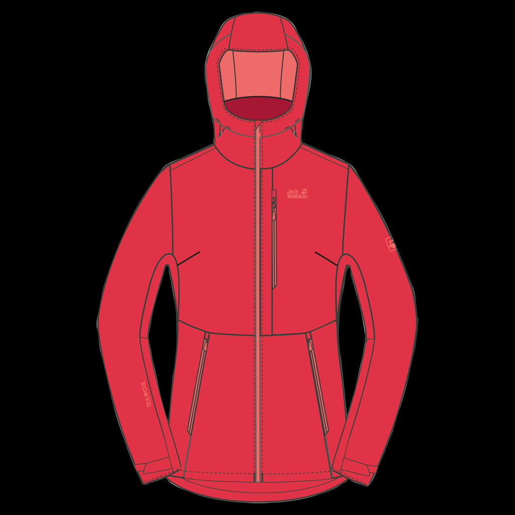 EAGLE PEAK JACKET W - tulip red - S
