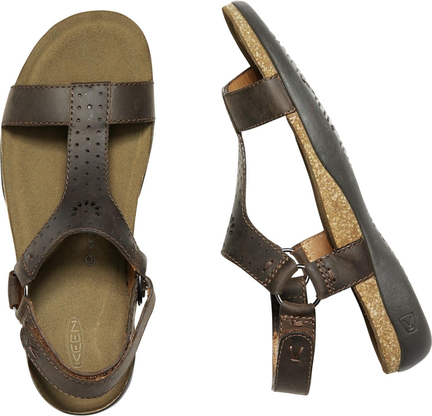 Kaci Ana T-Strap Sandal - dark earth - 5,5 US