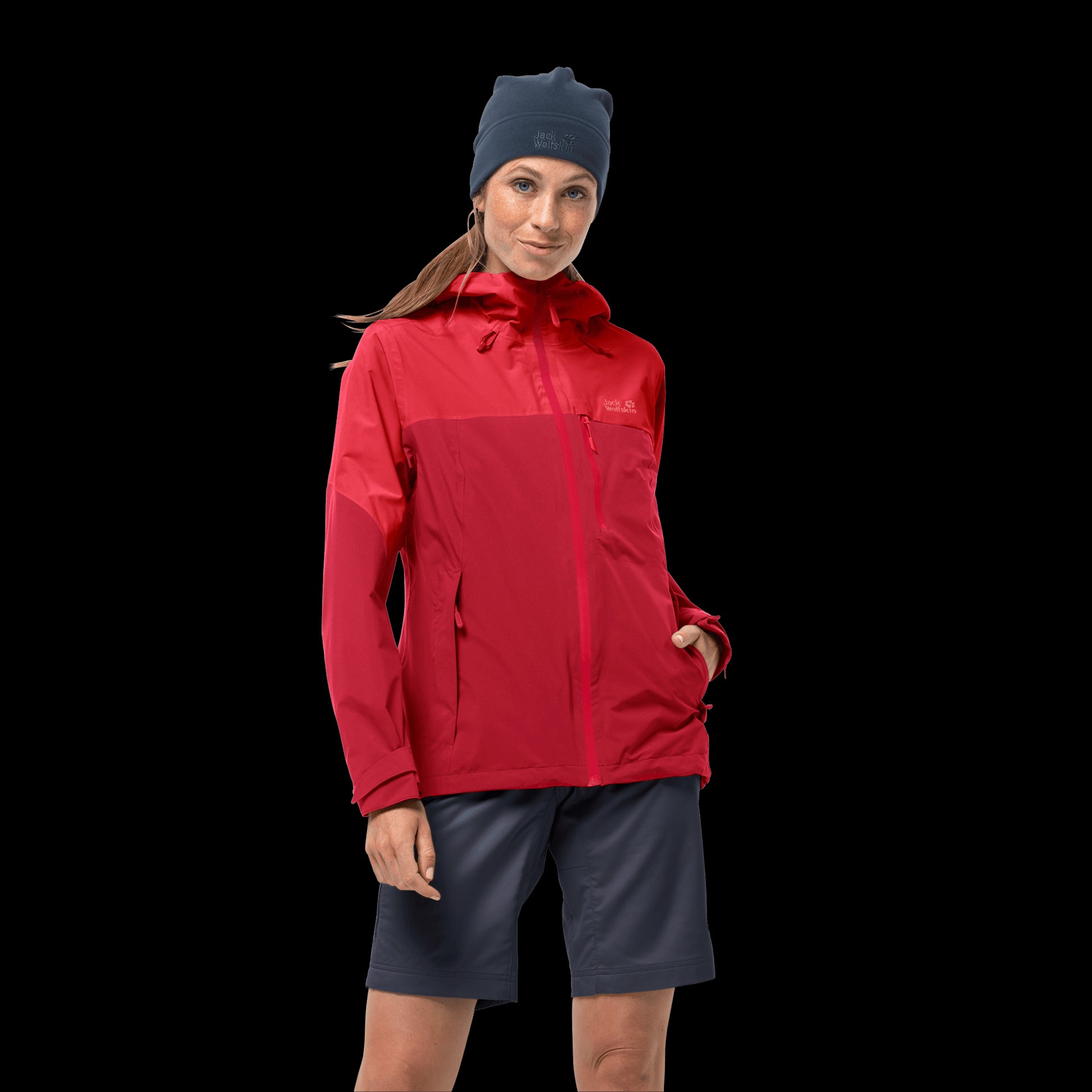 GO HIKE JACKET W - bright scarlet - S