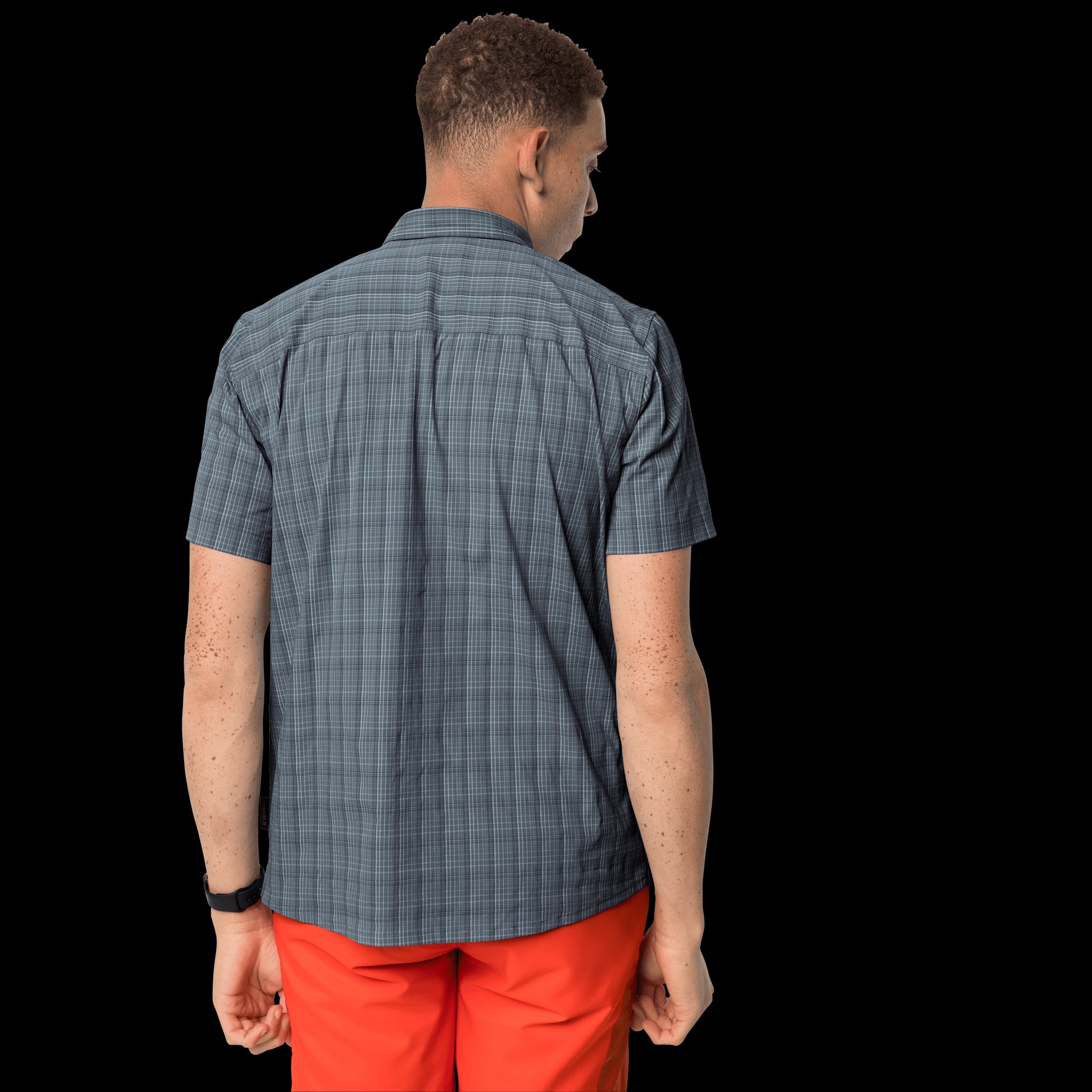 RAYS STRETCH VENT SHIRT MEN - storm grey checks - M