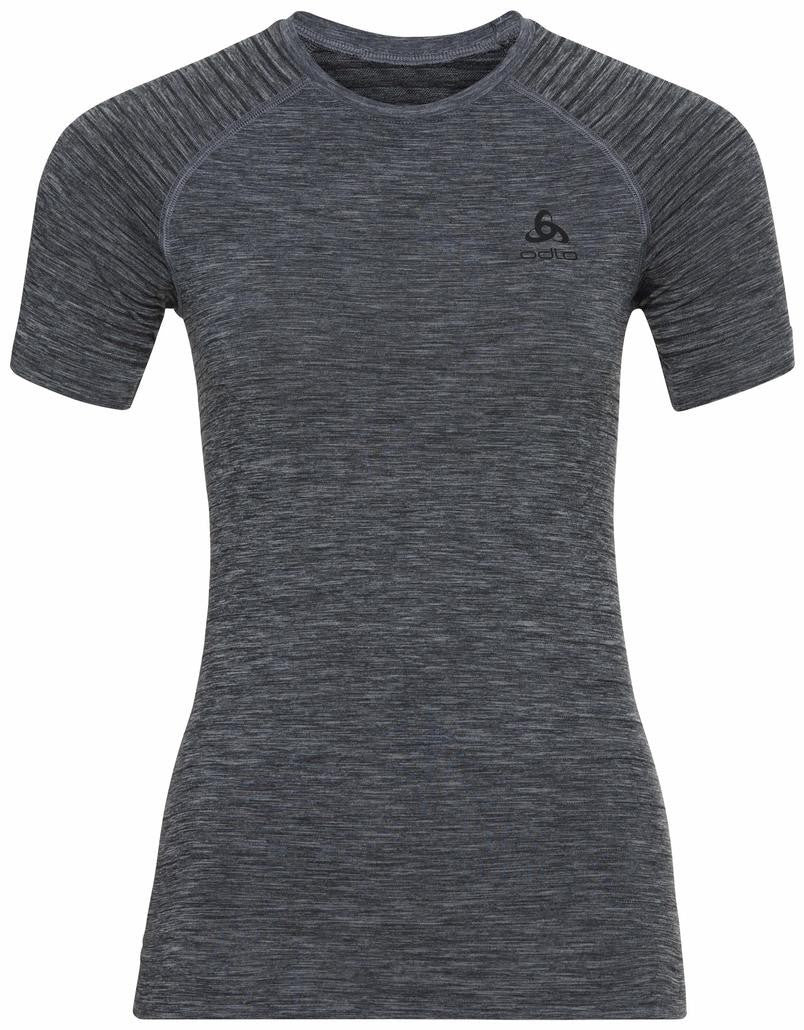 Slim Crew Neck S/S - grey melange - XS