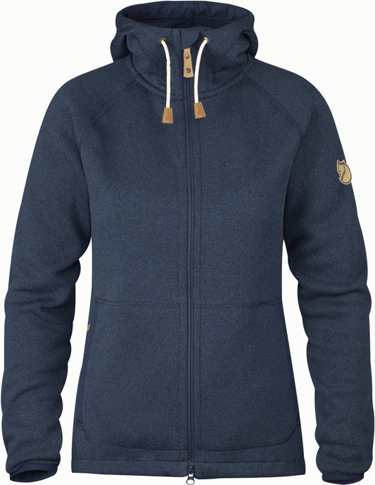 Övik Fleece Hoodie W - Navy - XS