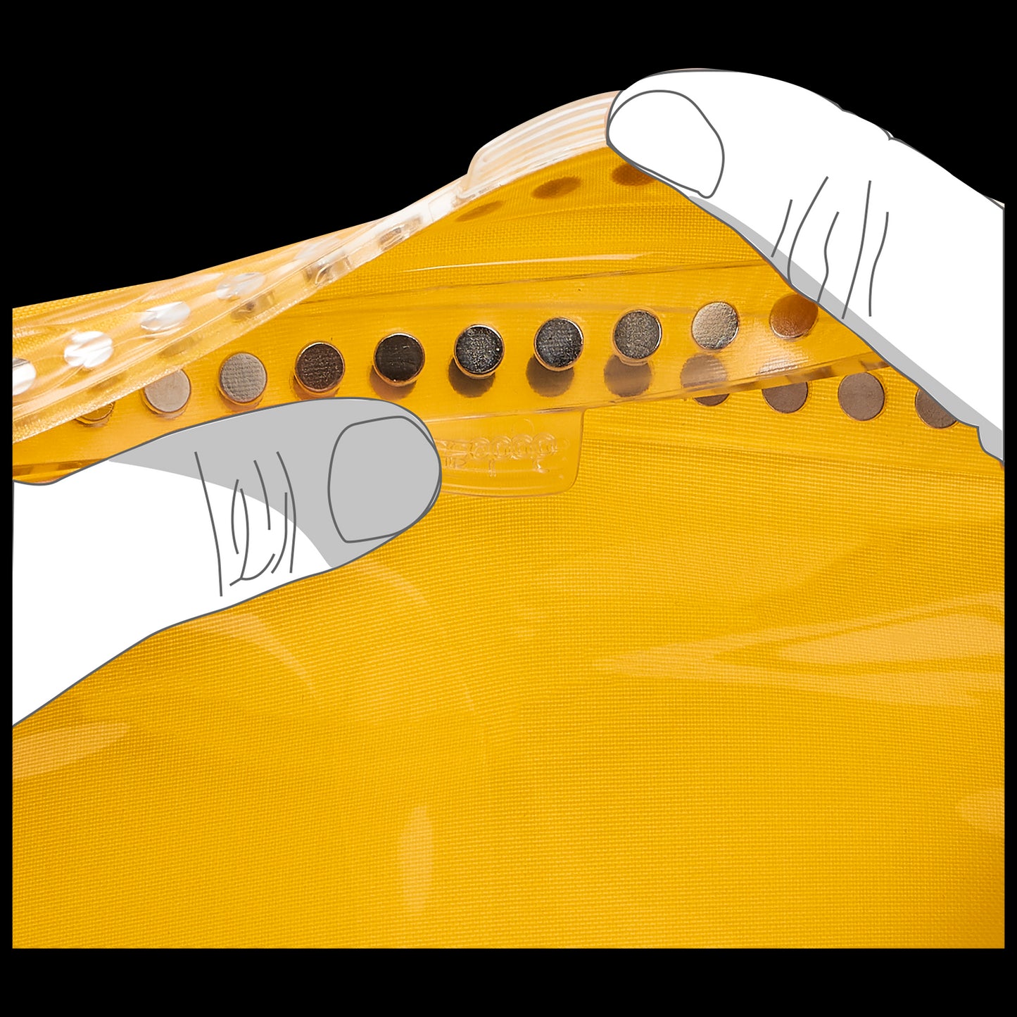 HERMETIC POUCH M - burly yellow XT - ONE SIZE