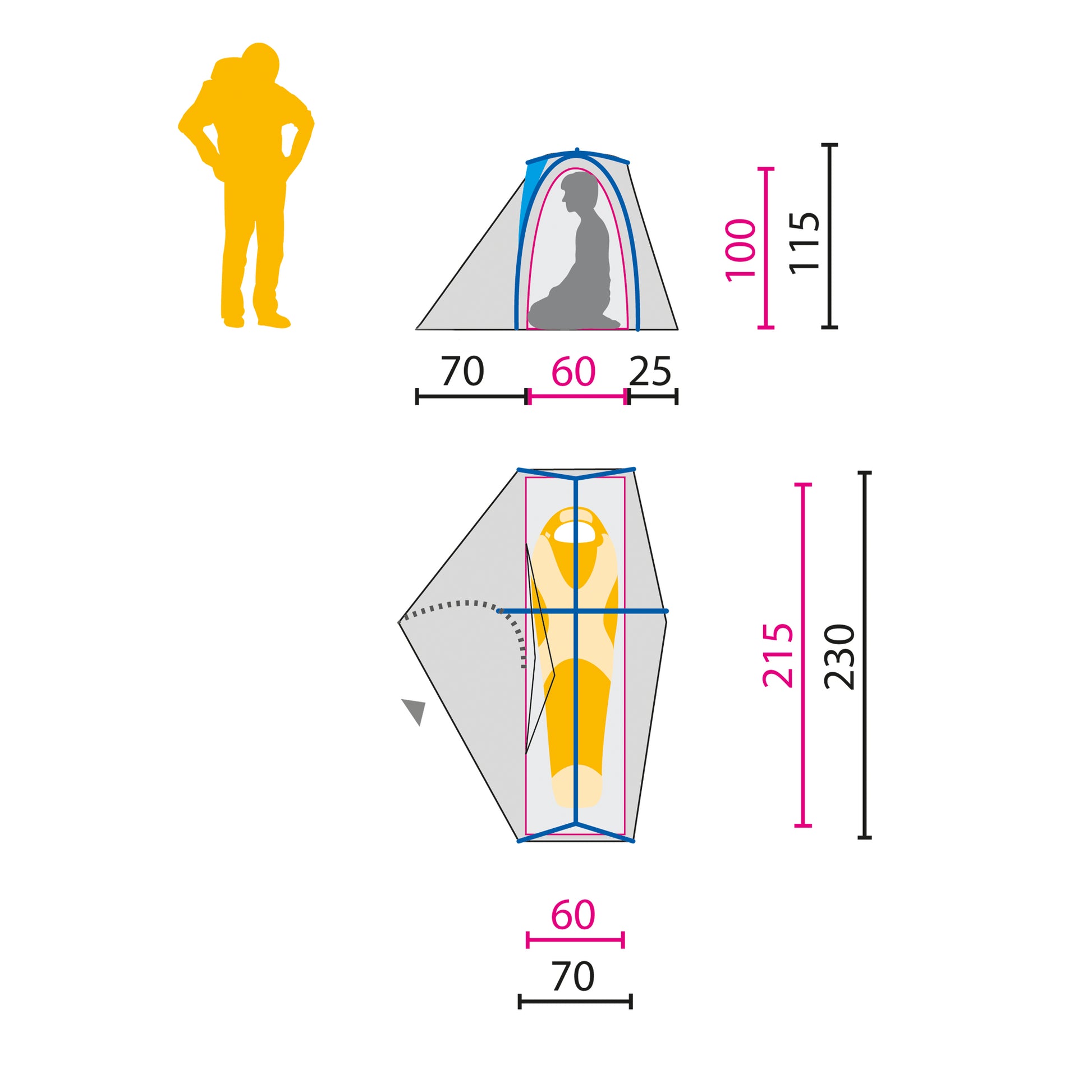 EXOLIGHT I - steel blue - ONE SIZE