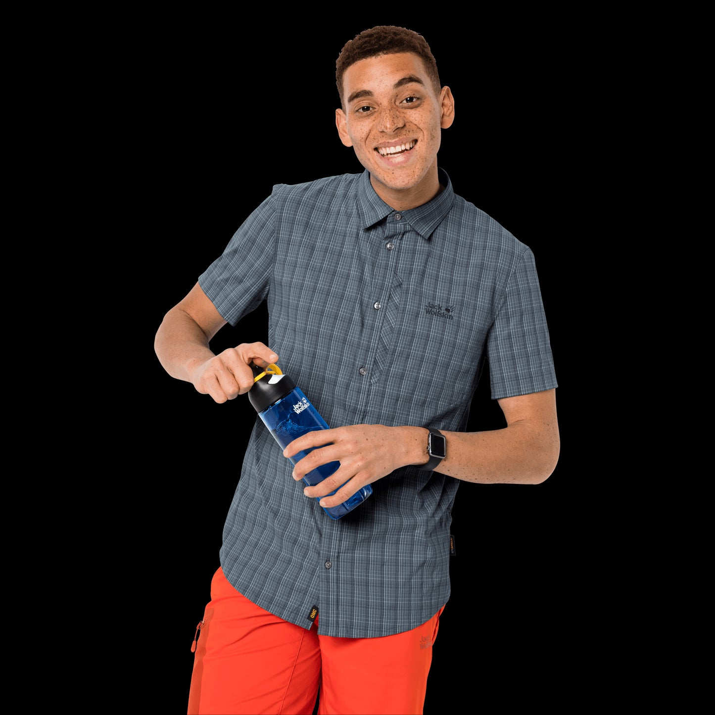 RAYS STRETCH VENT SHIRT MEN - storm grey checks - M