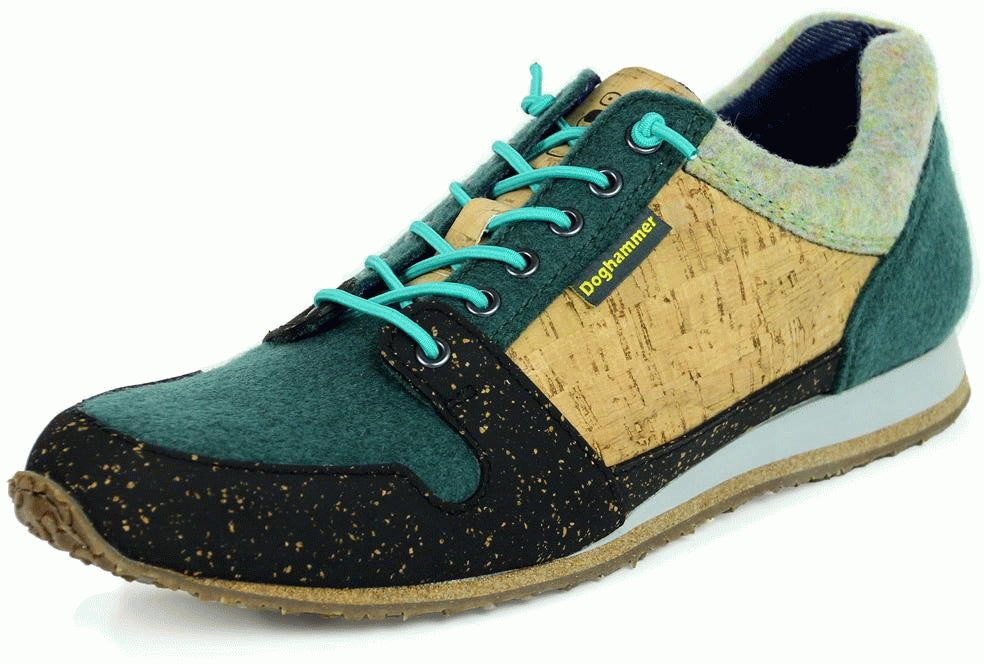 Vegan Cork Traveller Men - darkgreen/natural - 7,5 UK