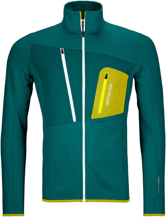 Fleece Grid Jacket M - pacific green - S