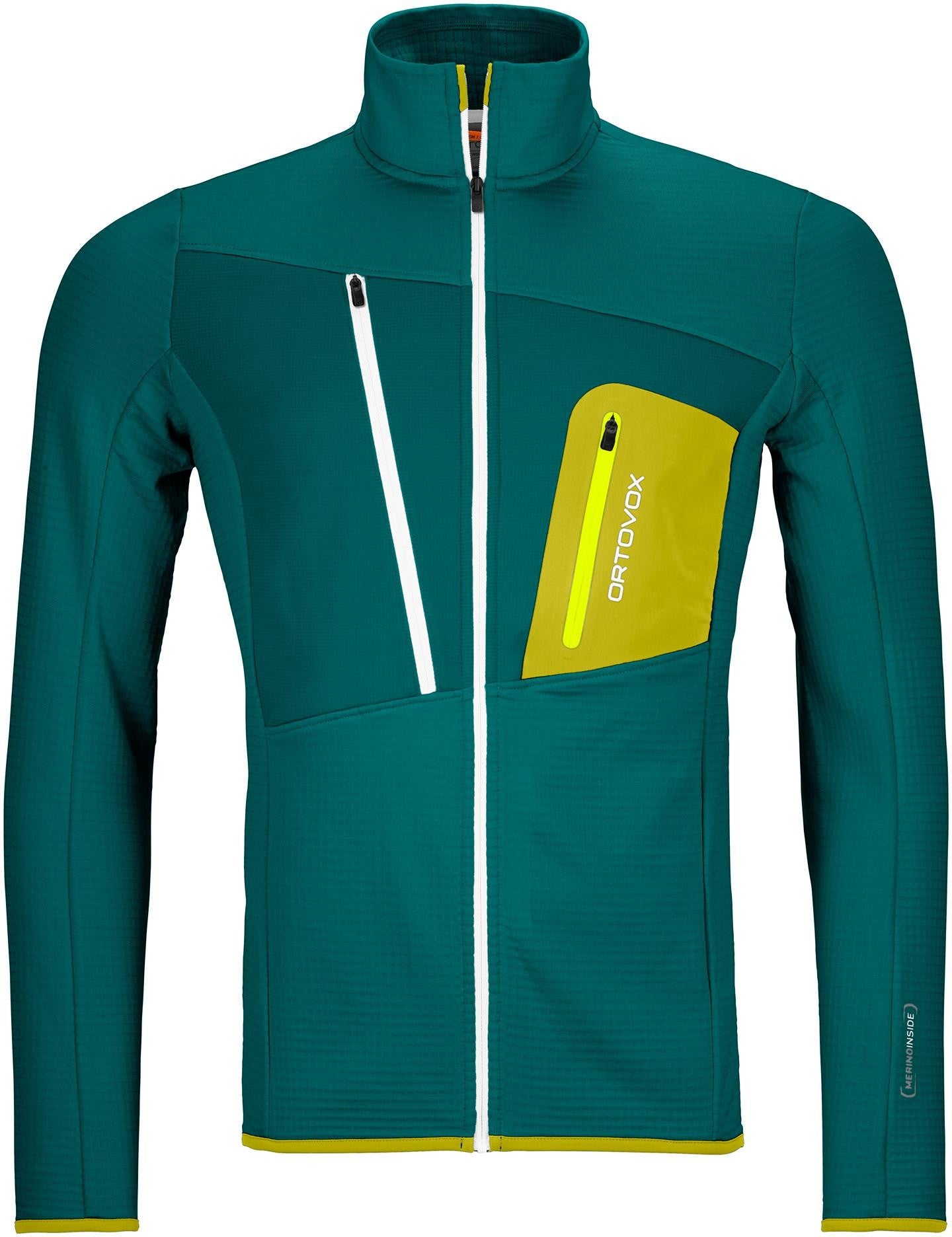 Fleece Grid Jacket M - pacific green - S