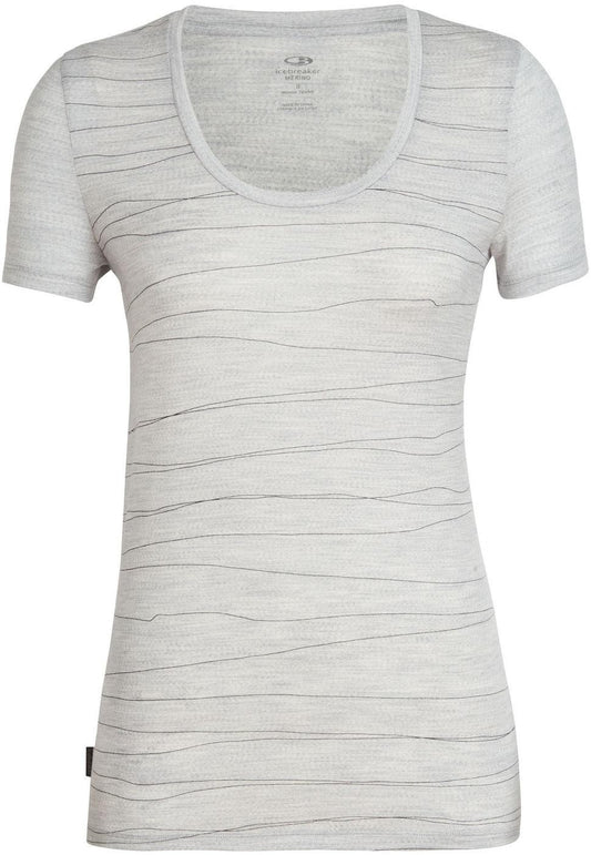 Tech Lite SS Scoop Ws Lines Landscape - blizzard hthr - M