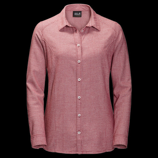 MANITOULIN ISLAND SHIRT - garnet red checks - L