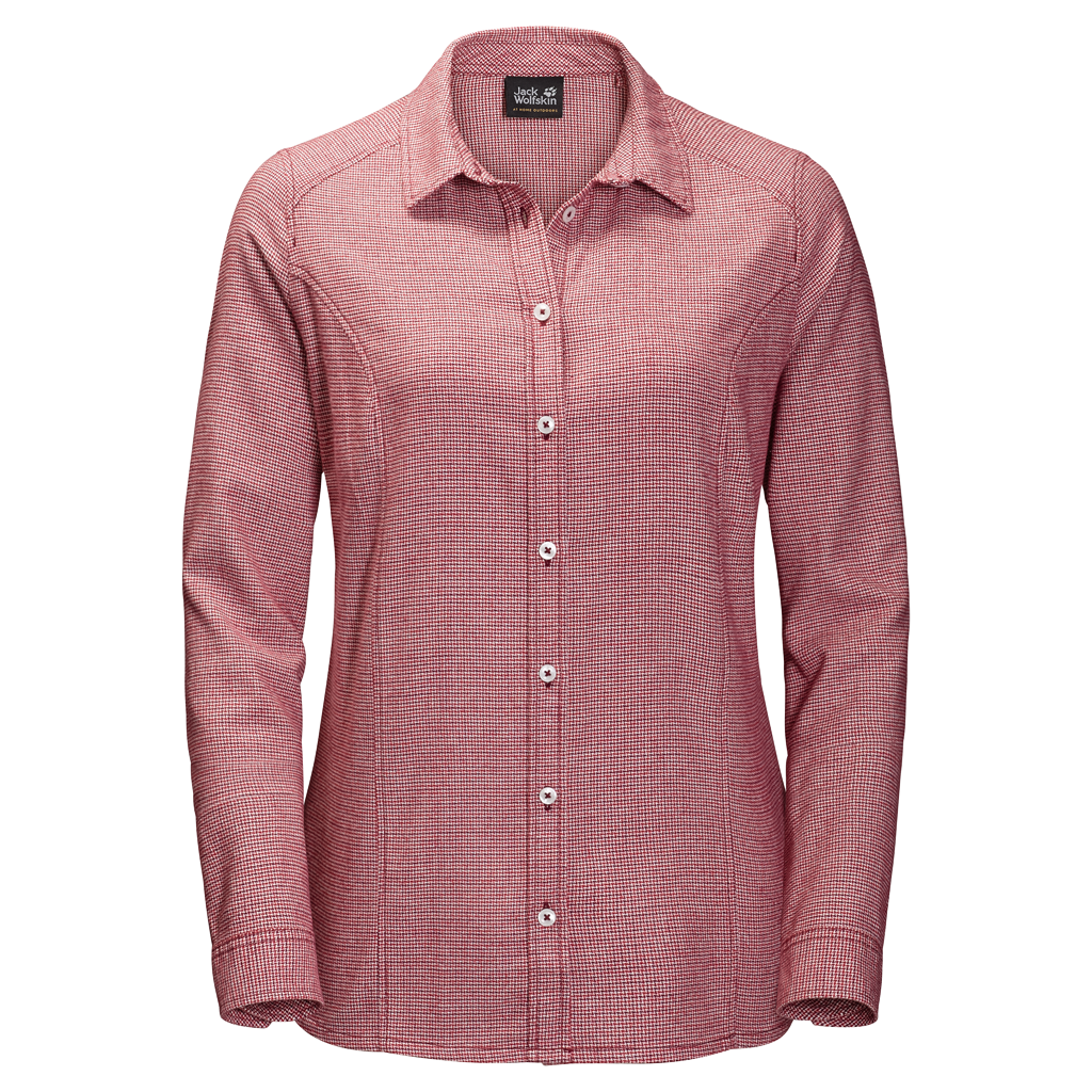 MANITOULIN ISLAND SHIRT - garnet red checks - L