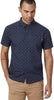 Dark ocean blue/small tree AOP
