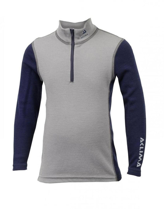 WW Mock Neck Zip Junior - frost grey/peacoat - 130