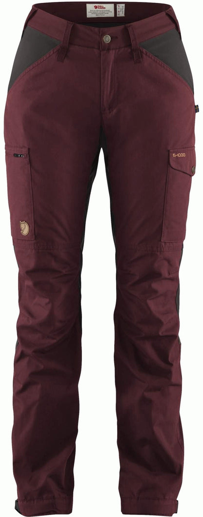 Kaipak Trousers Curved W - dark garnet/ dark grey - 34 Damen