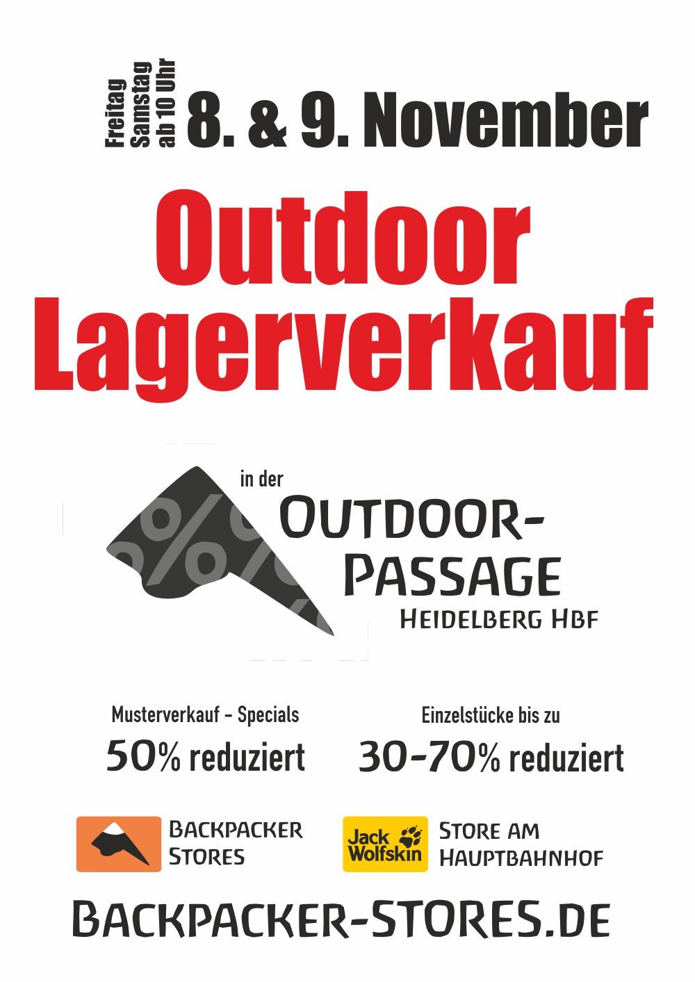 Lagerverkauf in der Outdoor-Passage